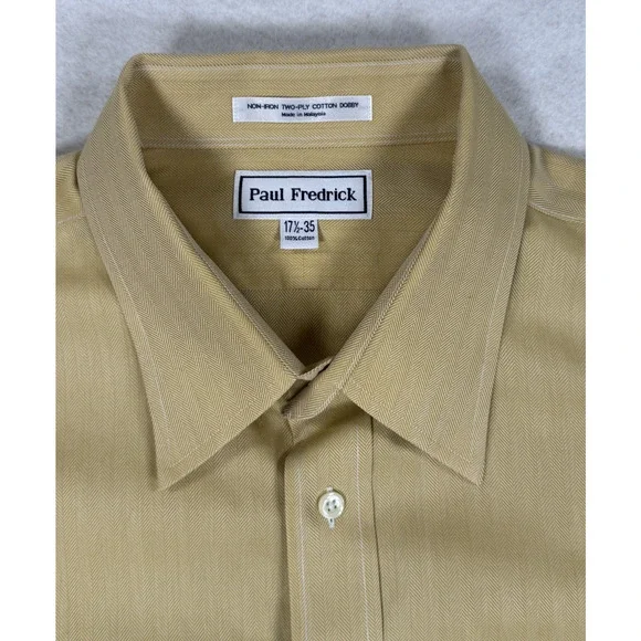 Paul Frederick Men's 17.5x34 dress shirt Non Iron 100% Cotton (Lot of 3) - Picture 7 of 14
